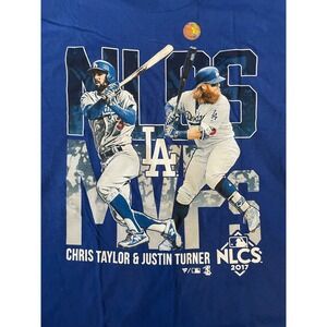 LA Los Angeles Dodgers Chris Taylor Justin Turner Fanatics 2017 T-Shirt Sz‎ 4XL